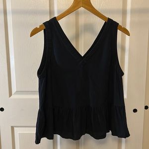 Loft Petites woven floral v neck tank top